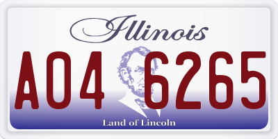 IL license plate A046265