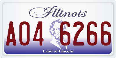 IL license plate A046266