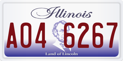 IL license plate A046267