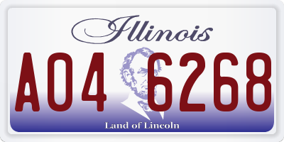 IL license plate A046268