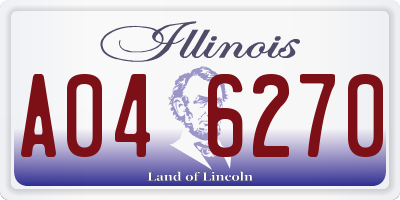 IL license plate A046270