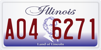 IL license plate A046271