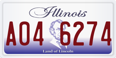 IL license plate A046274