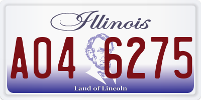 IL license plate A046275