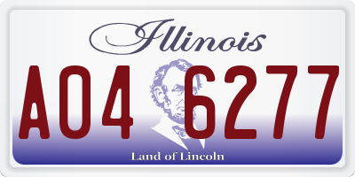 IL license plate A046277