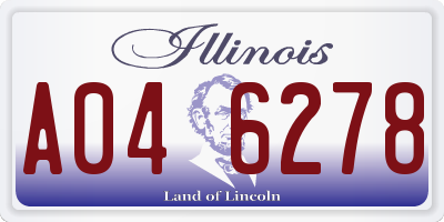 IL license plate A046278