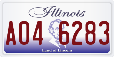 IL license plate A046283