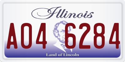 IL license plate A046284