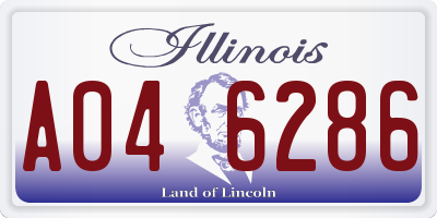 IL license plate A046286