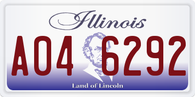 IL license plate A046292