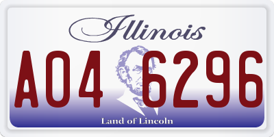IL license plate A046296