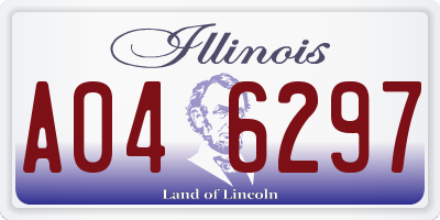IL license plate A046297
