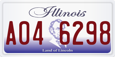 IL license plate A046298