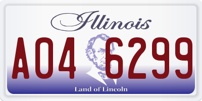 IL license plate A046299