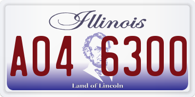 IL license plate A046300