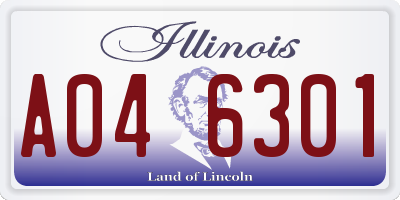 IL license plate A046301