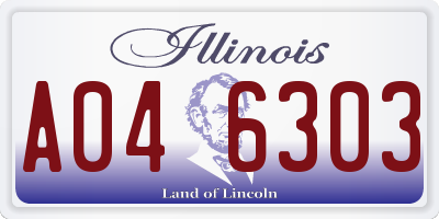 IL license plate A046303