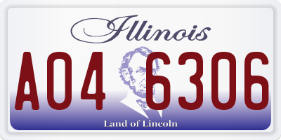 IL license plate A046306