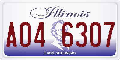 IL license plate A046307