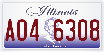 IL license plate A046308