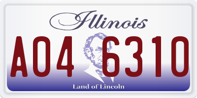 IL license plate A046310