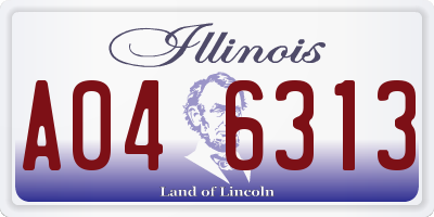 IL license plate A046313