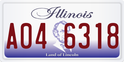 IL license plate A046318