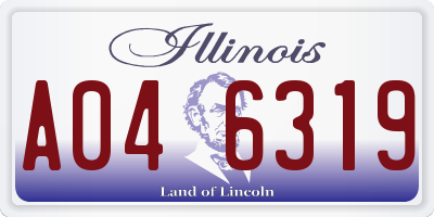 IL license plate A046319