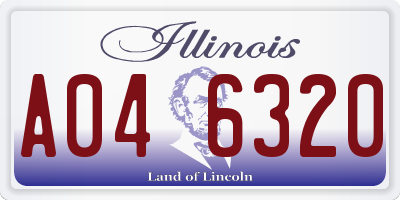 IL license plate A046320