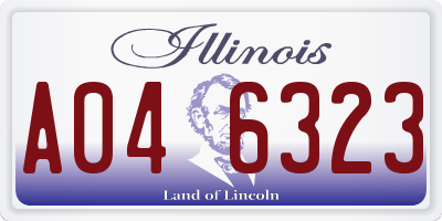 IL license plate A046323