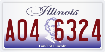 IL license plate A046324