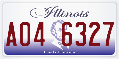 IL license plate A046327