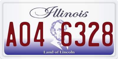 IL license plate A046328