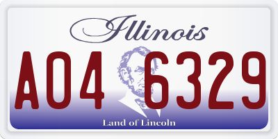 IL license plate A046329