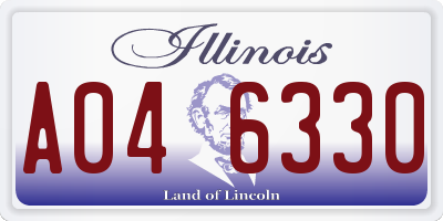 IL license plate A046330