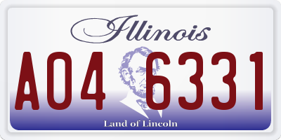 IL license plate A046331