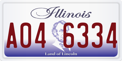 IL license plate A046334
