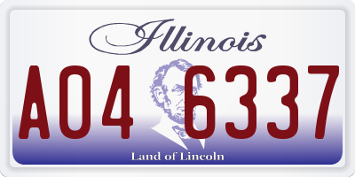 IL license plate A046337