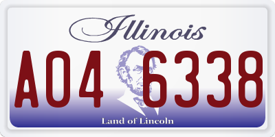 IL license plate A046338