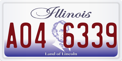 IL license plate A046339