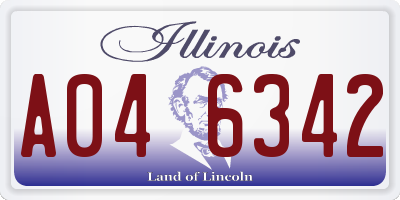 IL license plate A046342