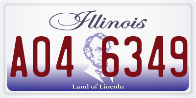 IL license plate A046349