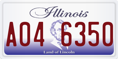 IL license plate A046350