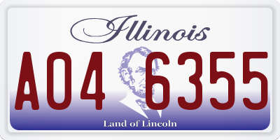 IL license plate A046355