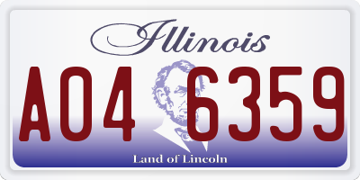 IL license plate A046359