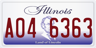 IL license plate A046363