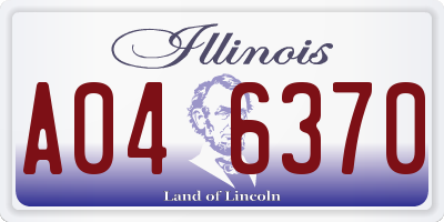 IL license plate A046370
