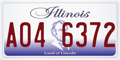 IL license plate A046372