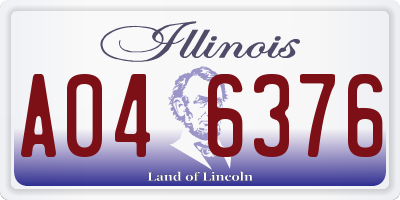 IL license plate A046376