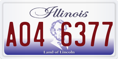 IL license plate A046377